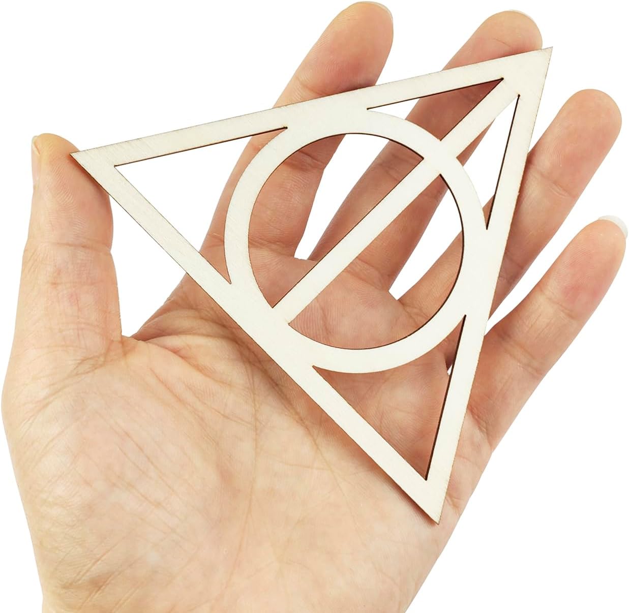 30 Pack 4 Inch Unfinished Wood Deathly Hallow Cutouts