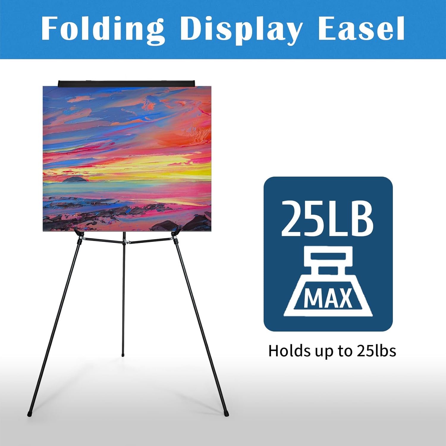 Falling in Art Extra Large 70 High Flip Chart Tripod Display Easel Black