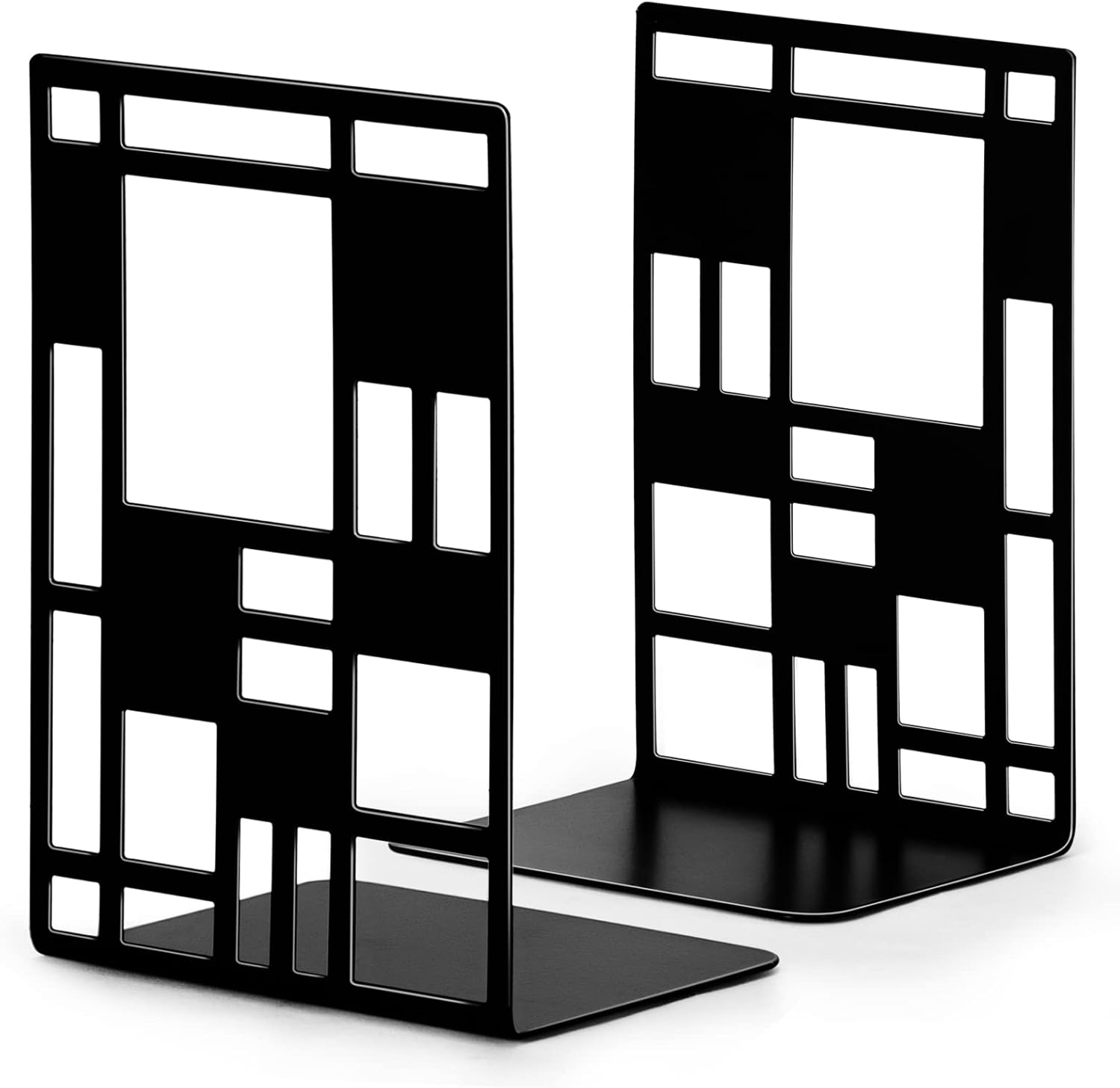Heavy Duty Metal Bookends with Anti-Slip Pads 1 Pair