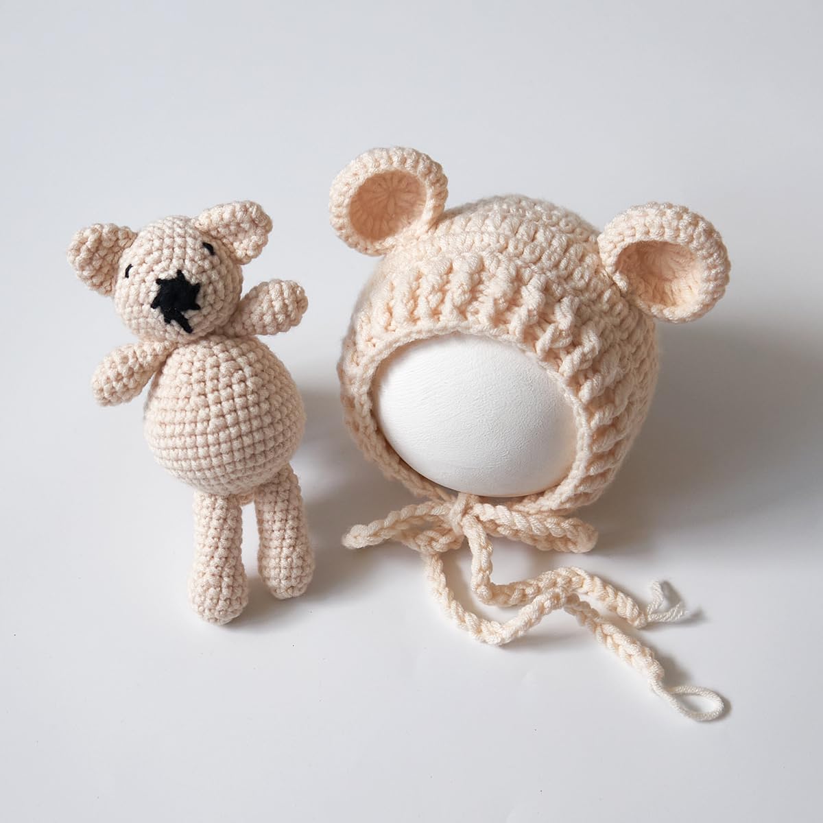 Zeroest Newborn Baby Boy Girl Photo Props Bear Hat Outfit Set