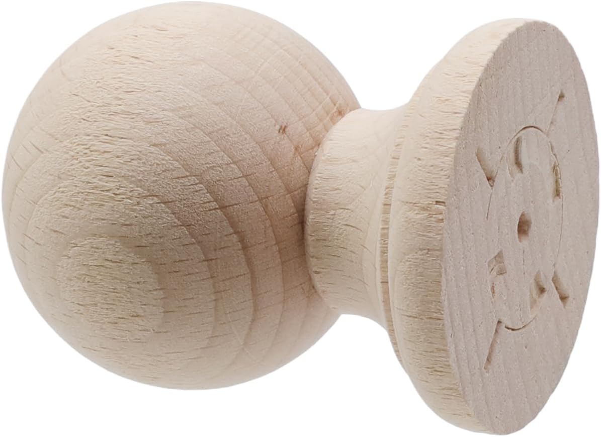 2PCS Unfinished Wood Finials for Bed Post and Curtain Rod