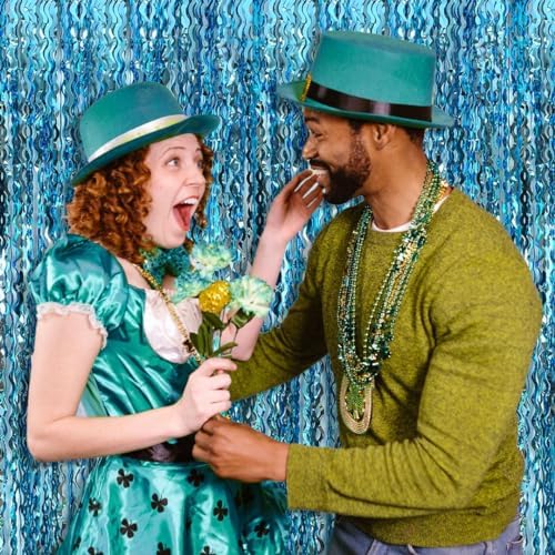 Blue Foil Fringe Curtain Party Backdrop