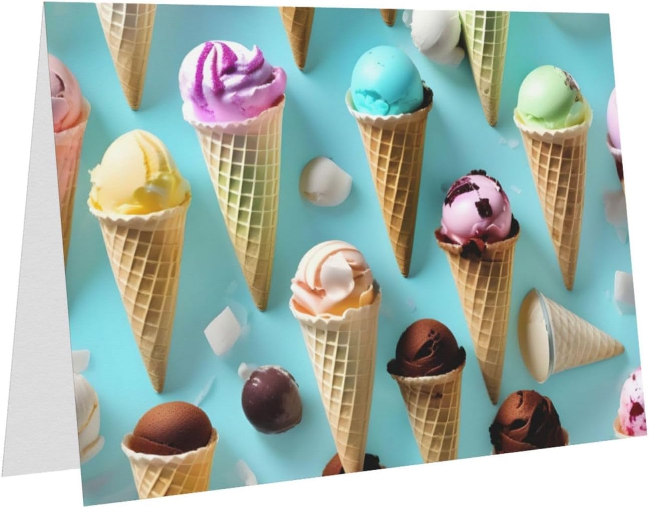 Ice Cream Cones Greeting Card for Birthday Wedding Party