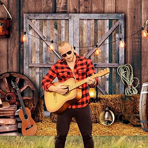 Moukeren Western Party Backdrop - Classic Style 7x5ft Barn Decor