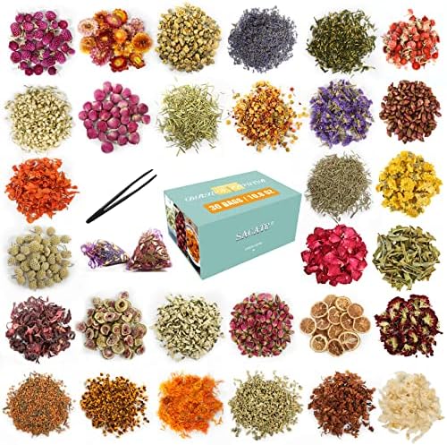 30 Bags Dried Flowers Kit for Soap and Candle Making