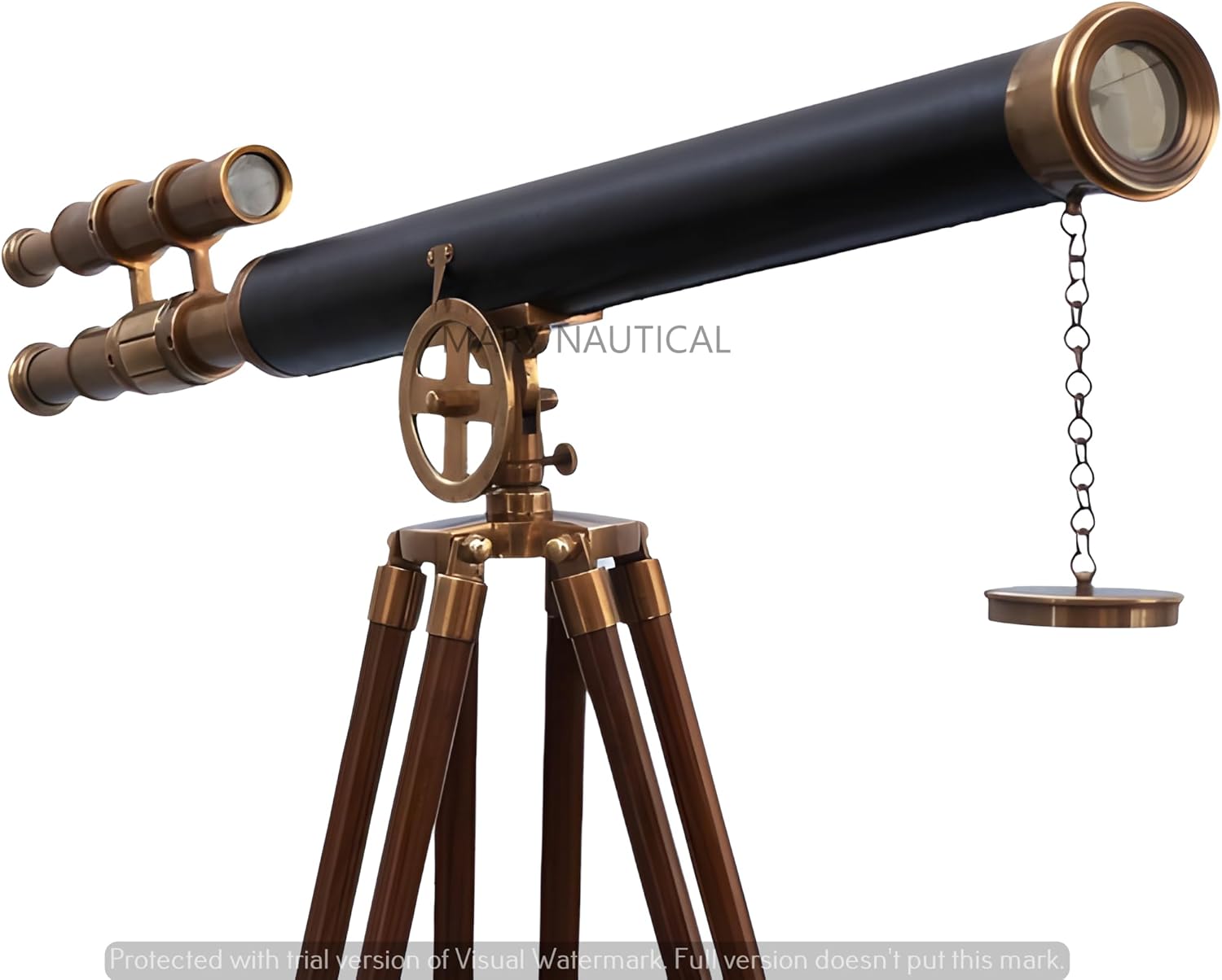 Mary Nautical US Navy Griffith Antique Telescope Adjustable Wooden Stand