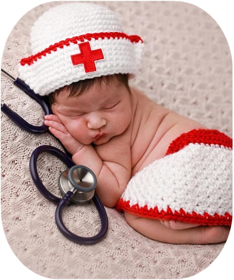 Vemonllas Newborn Nurse Doctor Photography Props Set