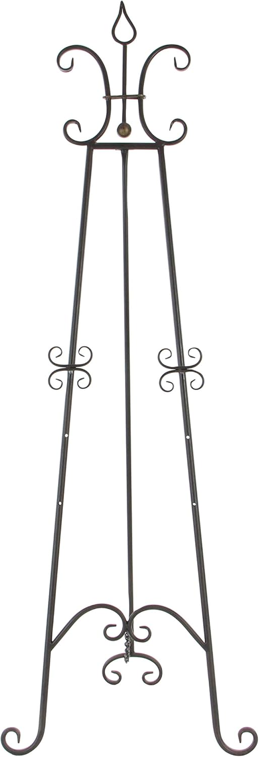 Deco 79 Black Metal Scroll Easel Display Stand