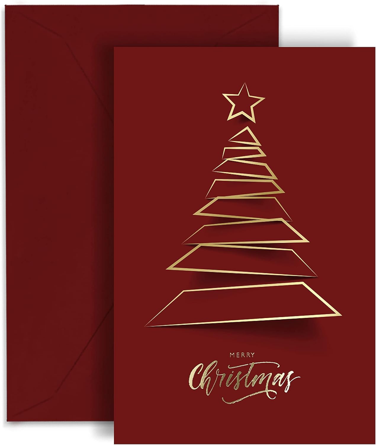 Easykart Labels 20 Gold Foil Christmas Greeting Cards