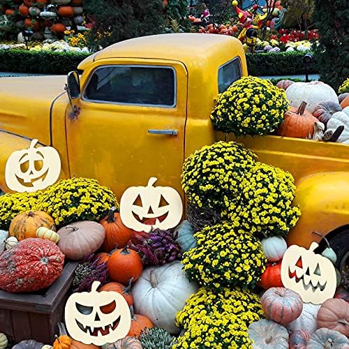 6 Halloween Unfinished Wooden Pumpkins for DIY Crafts