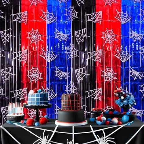 Spider Web Birthday Decorations 2 Pack Party Backdrops