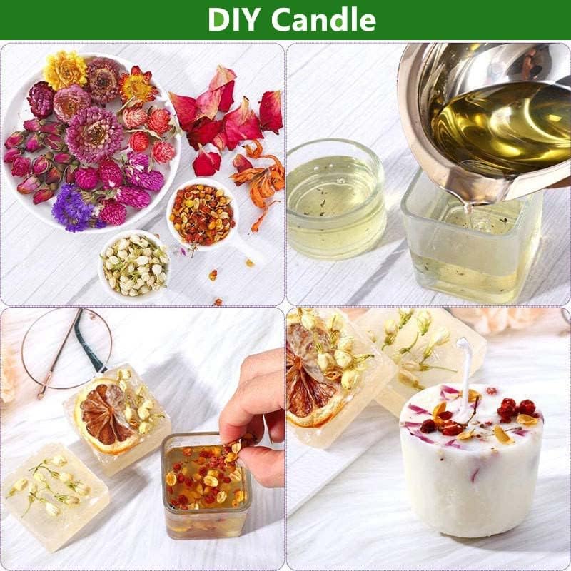 9 Bags Set Dried Flowers for Candle and Soap Making
