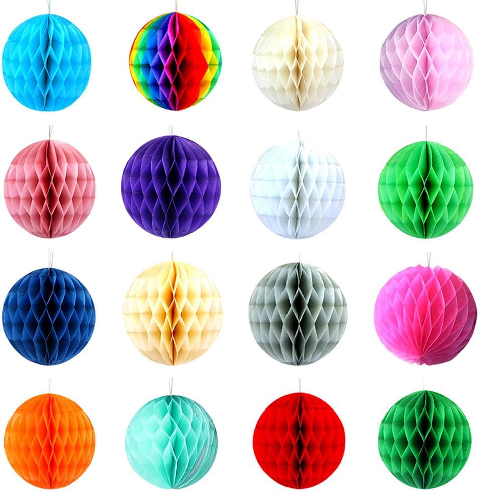 15pcs 4 Inch Honeycomb Paper Balls for Party Decor
