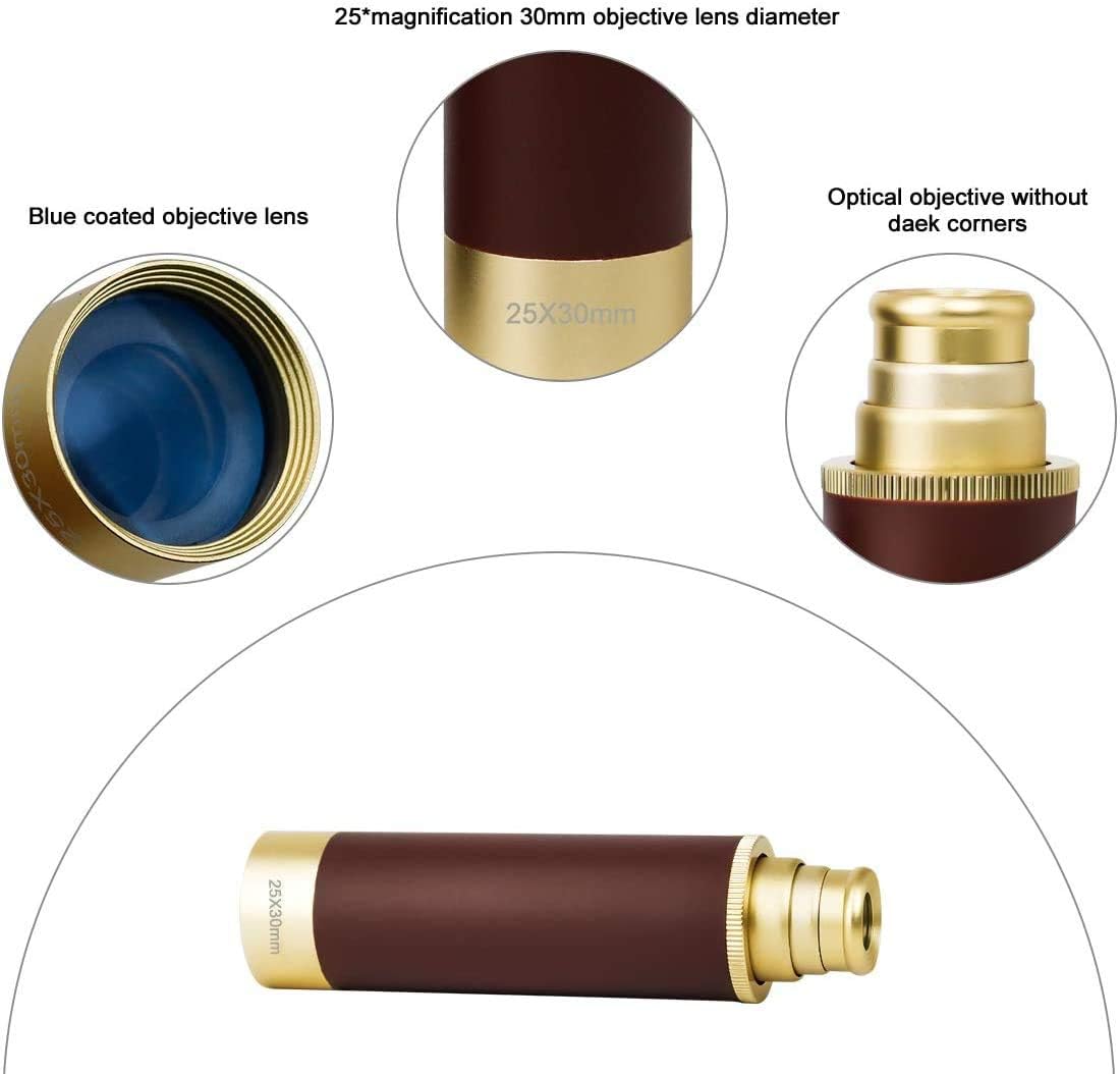 Laupha Retro Pirate Telescope 25x30 Monocular