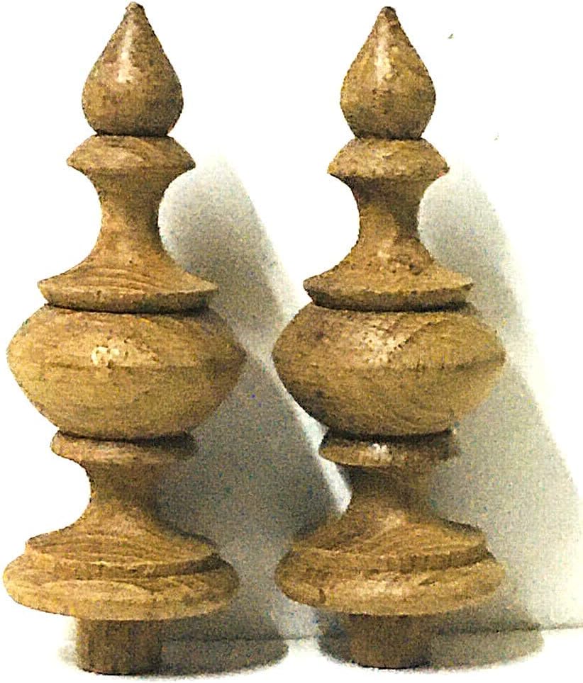 Sittikatechai Wooden Finial for Wall Clocks 1 Inch Diameter 2 Pcs