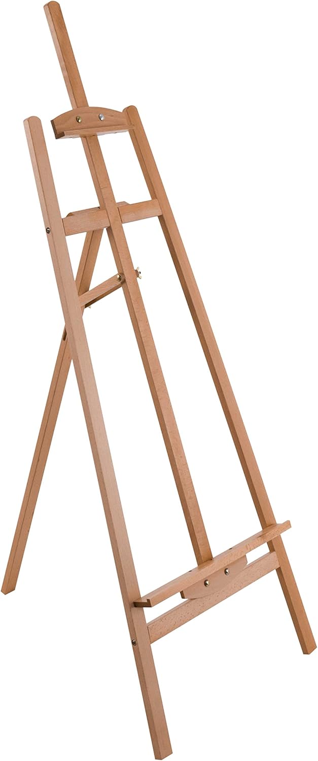 US Art Supply 56 Inch High Medium A-Frame Wood Easel