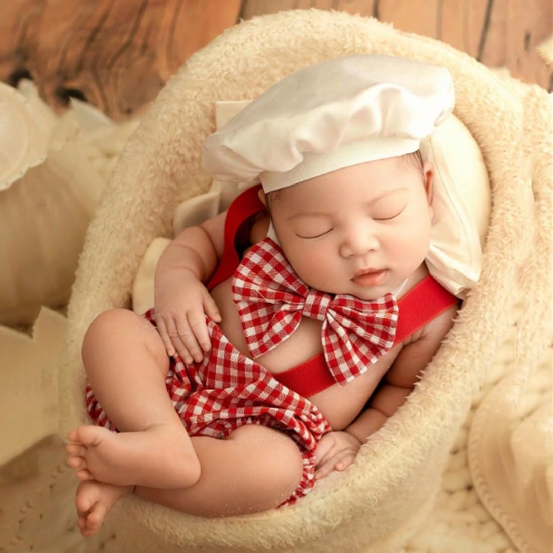 Newborn Baby Chef Costume Set for Photoshoots