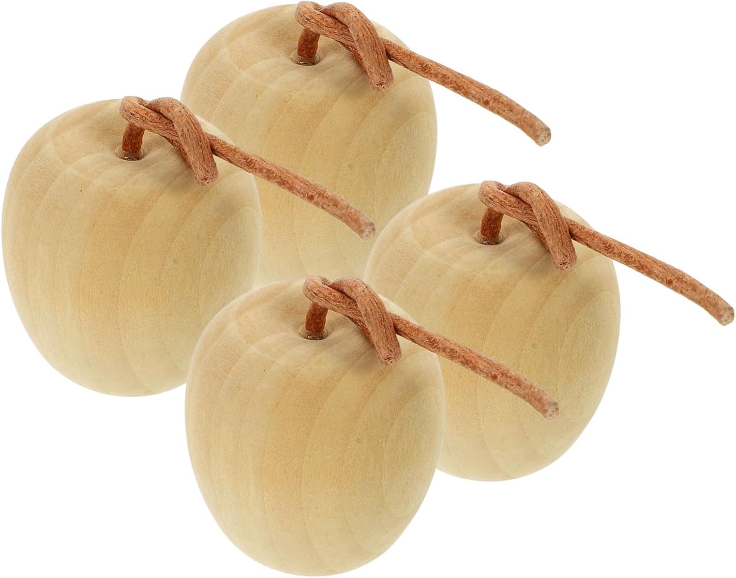 4pcs Unpainted Wooden Fruit DIY Decor Crafts