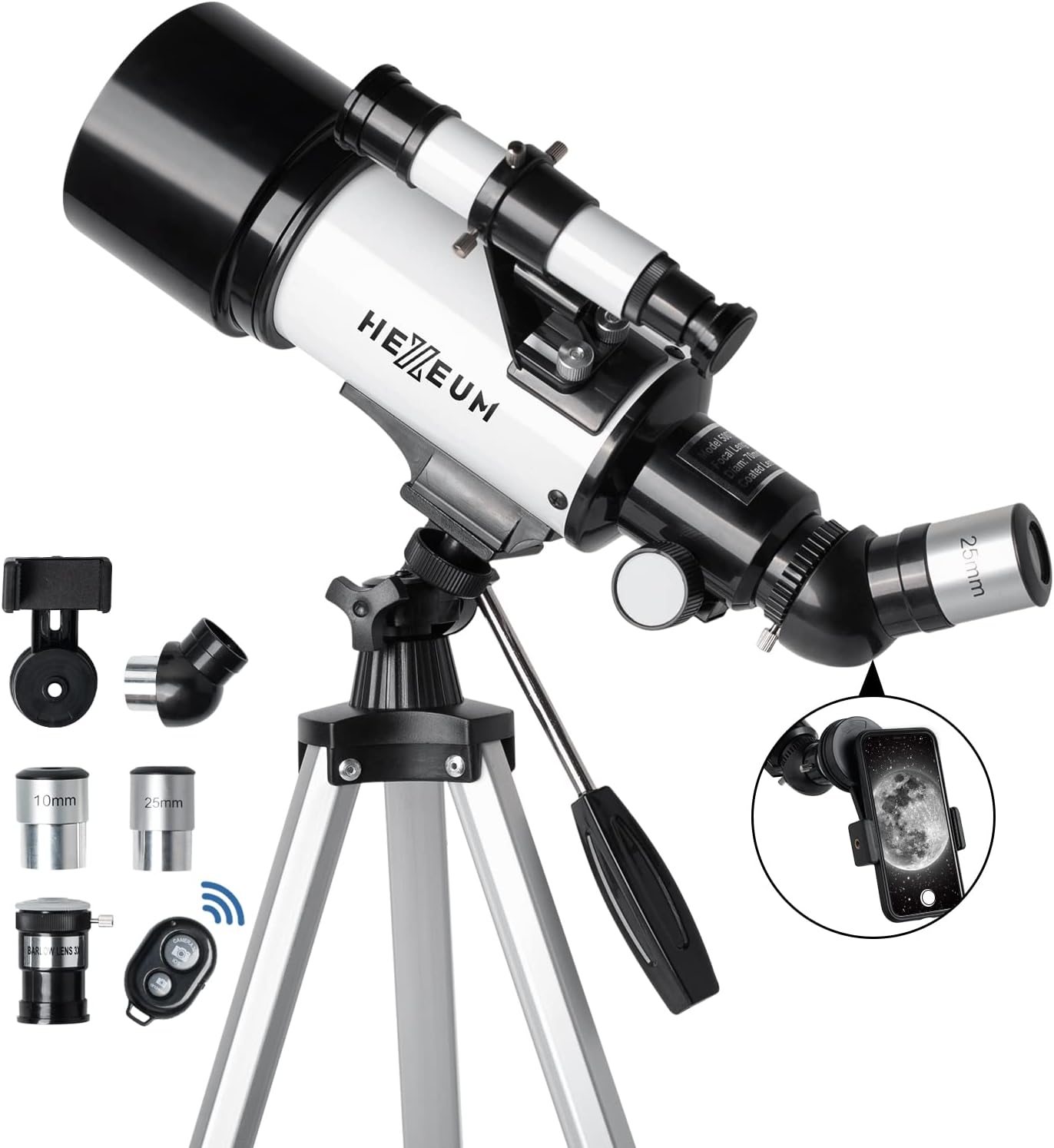 HEXEUM Telescope for Kids Adults 70mm Aperture AZ Mount