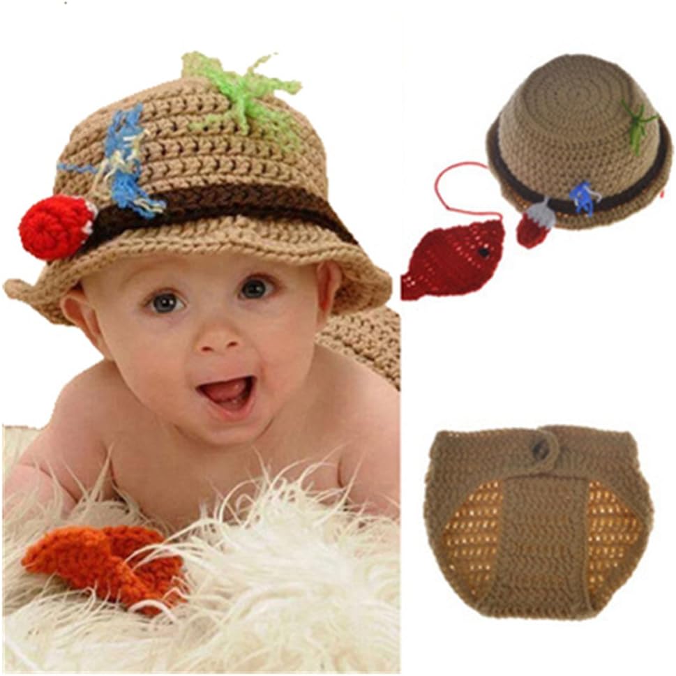 Vedory Baby Newborn Photo Props Set Fisherman Costume