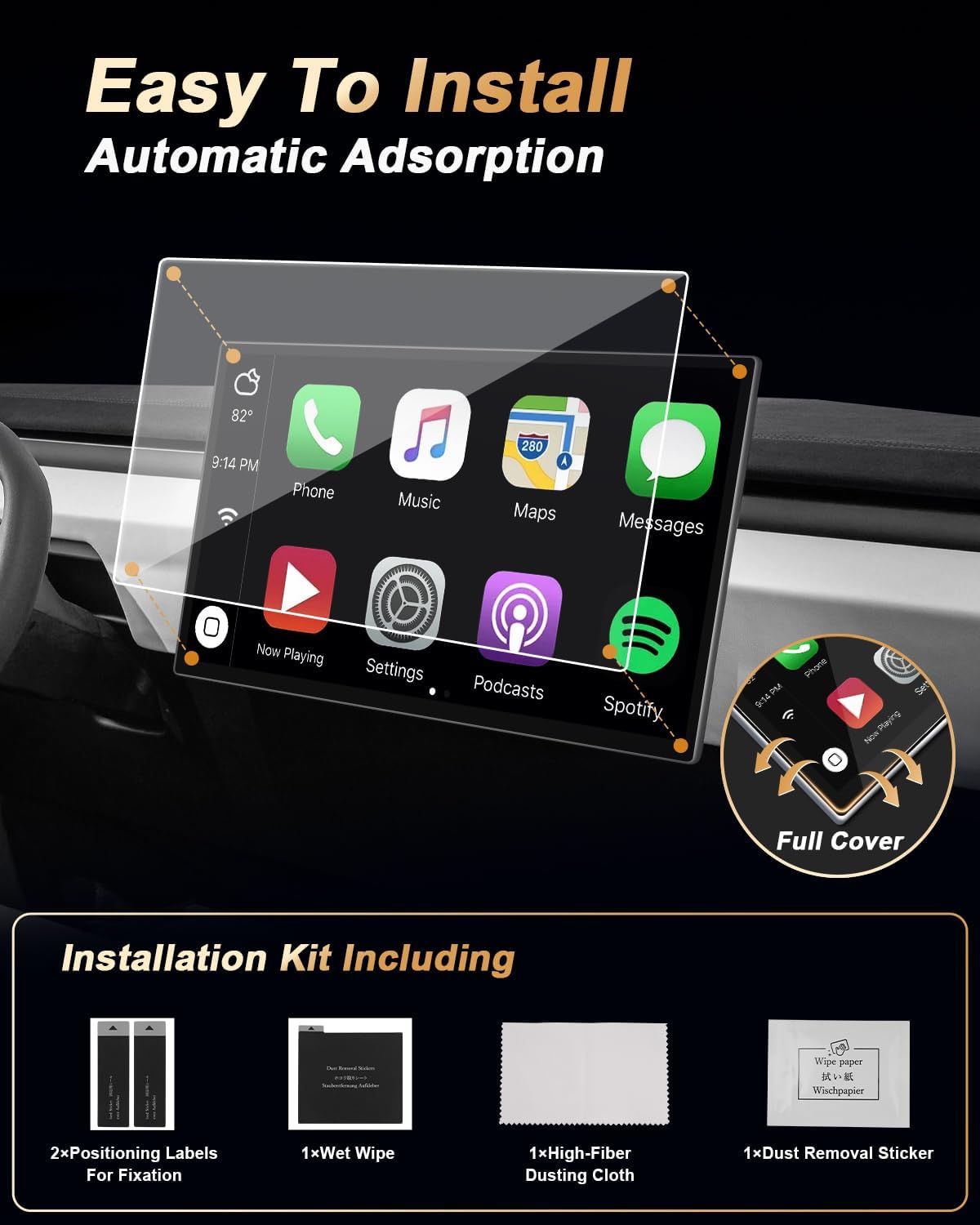 ECOZEN 123 Inch Screen Protector for 2023-2025 Hyundai Palisade
