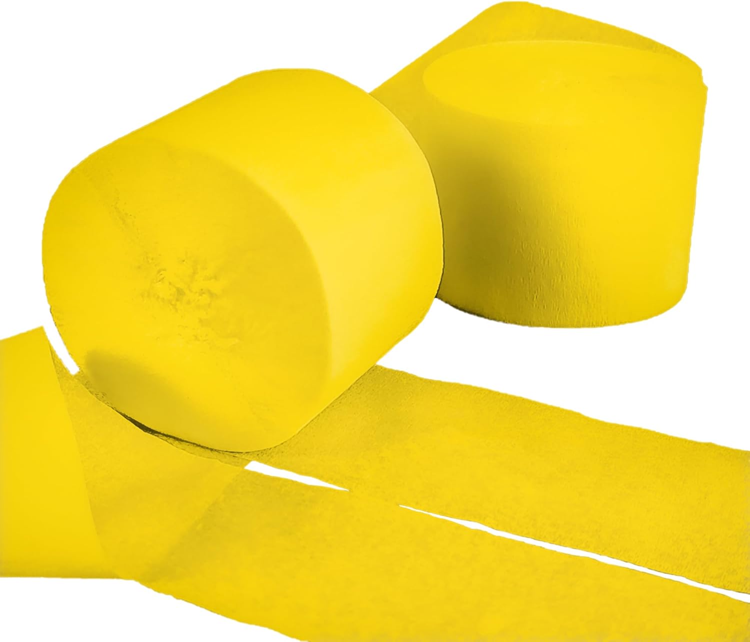 Yellow Crepe Paper Streamers for Party Decorations