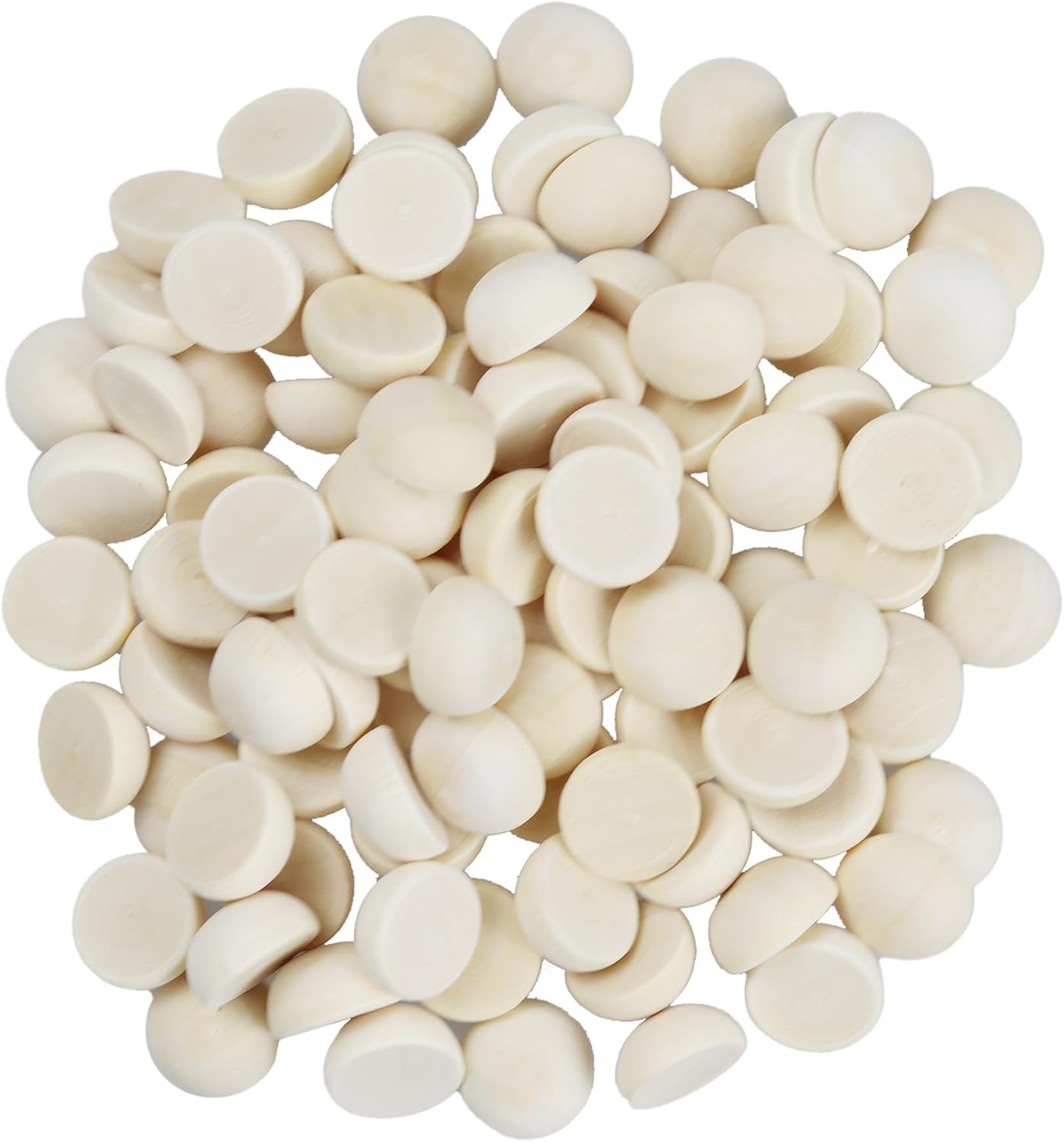 Septe 200pcs Unfinished Half Wooden Balls 12mm