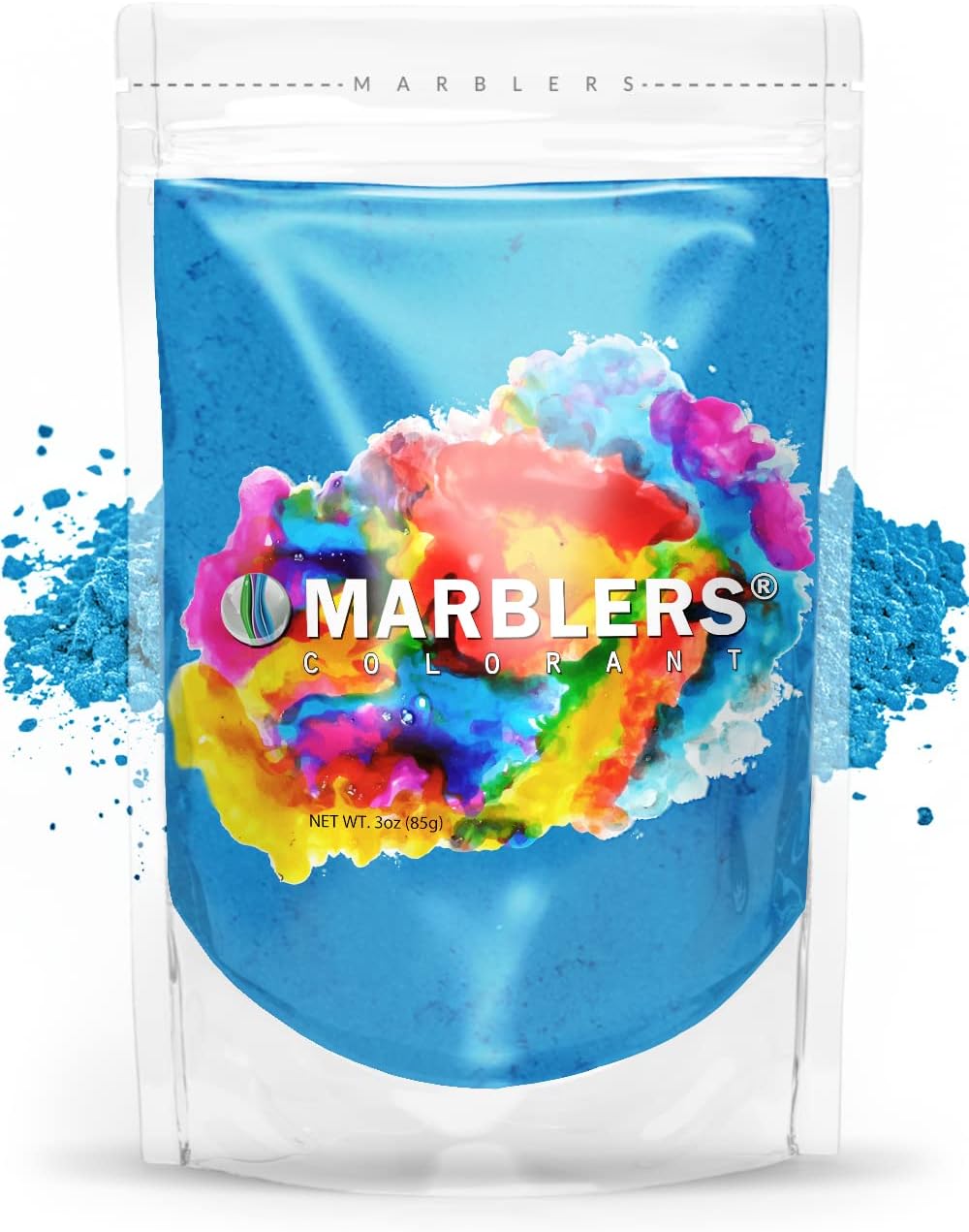 MARBLERS Cobalt Blue Mica Powder 3oz for Cosmetics Crafts