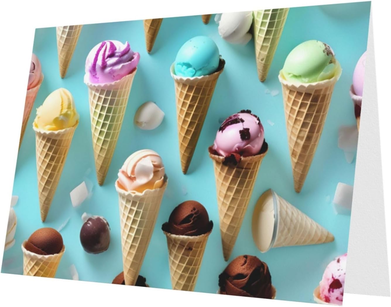 Ice Cream Cones Greeting Card for Birthday Wedding Party