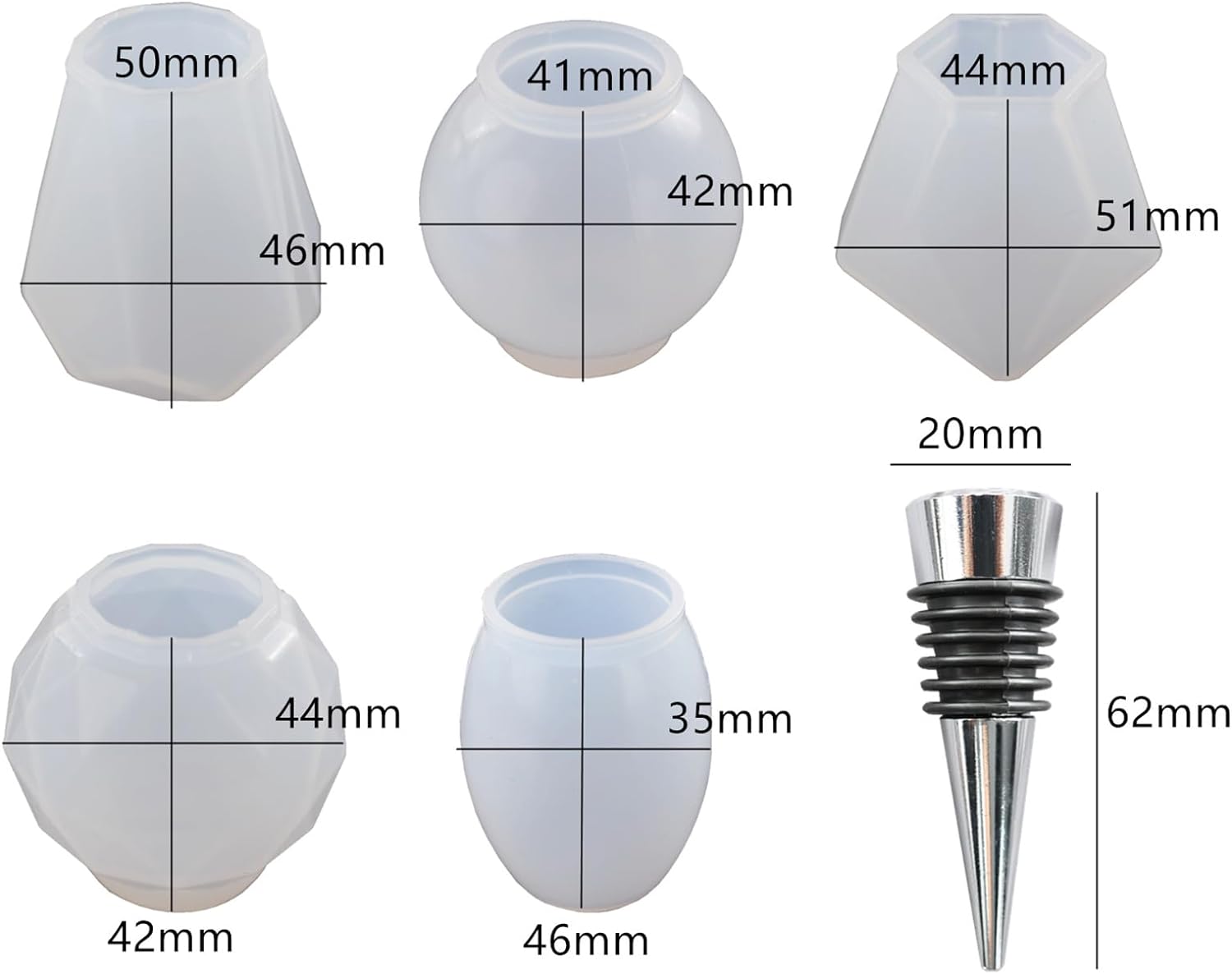 10 Pack Resin Mold Accessories for Soap and Candle Making