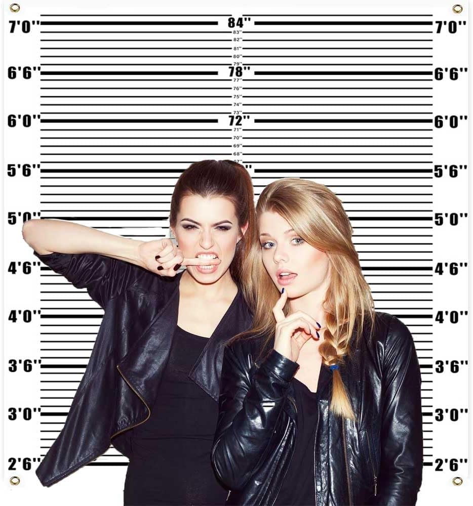 43 x 49ft Mugshot Backdrop for Photo Booth