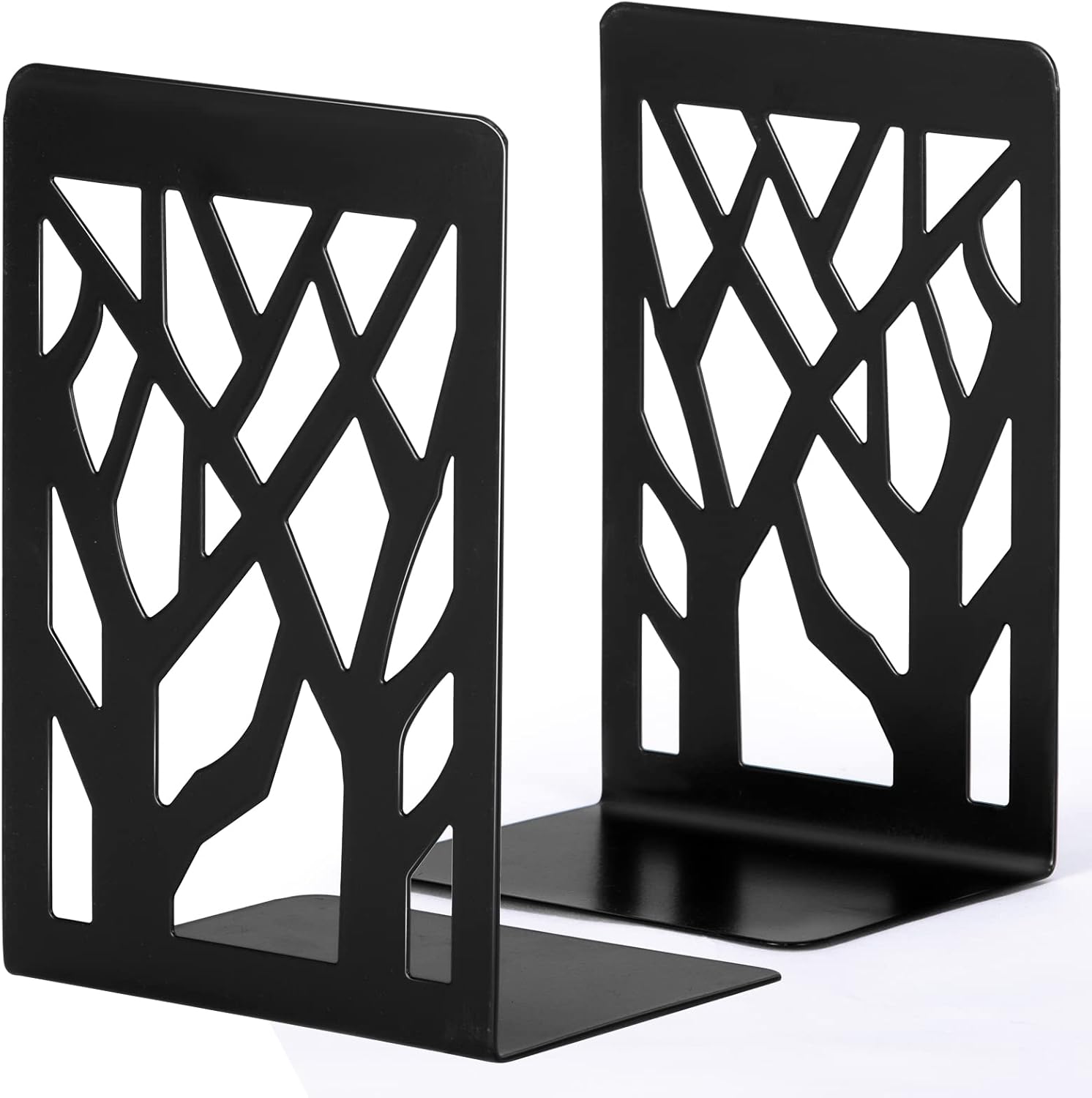 Heavy Duty Metal Bookends Black 1 Pair