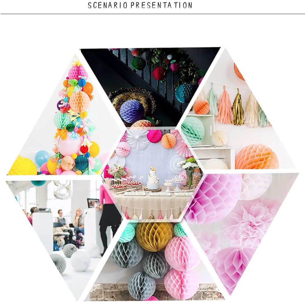 15pcs 4 Inch Honeycomb Paper Balls for Party Decor