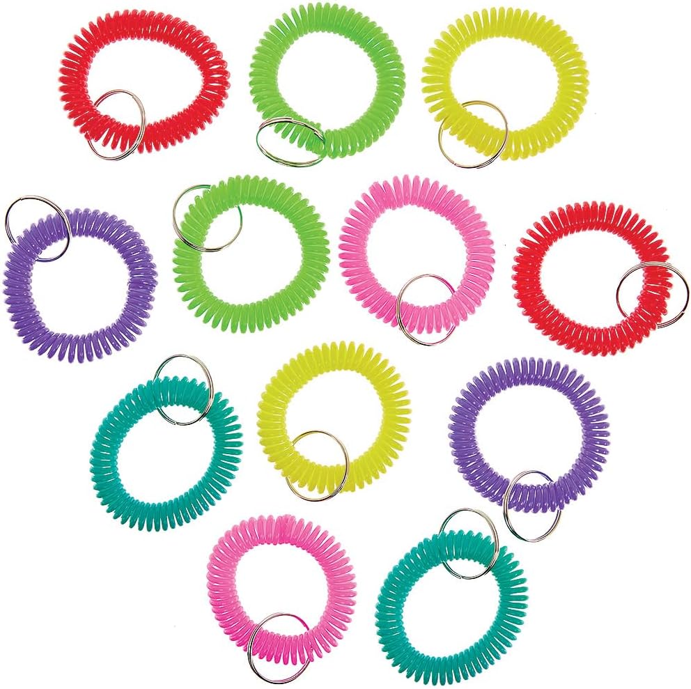 Baker Ross FN230 Spiral Keychains - 12-Pack for Kids