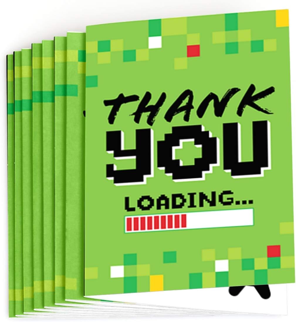 Big Dot of Happiness Game Zone Thank You Cards 8 Count