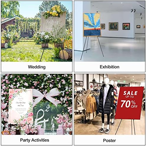 DDEAT 2 Pack Black Art Easel Stand for Wedding Signs and Posters