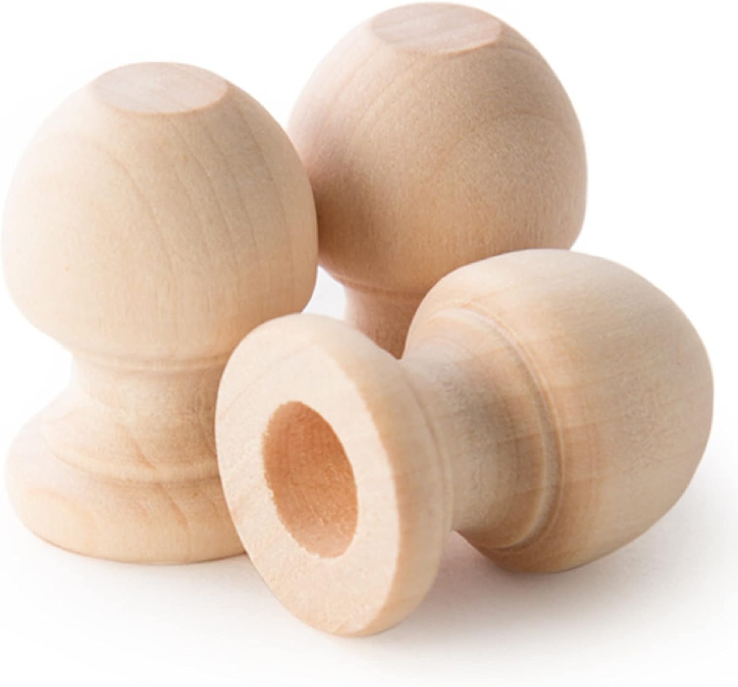 Pinehurst Crafts Wood Dowel Rod Finials Pack of 10