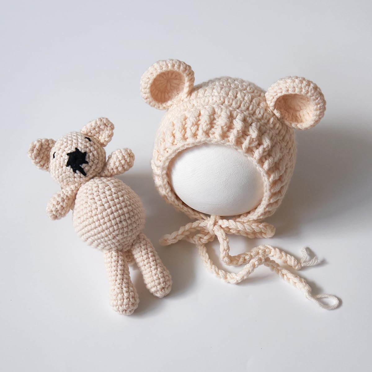 Zeroest Newborn Baby Boy Girl Photo Props Bear Hat Outfit Set