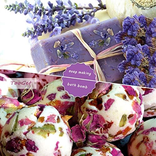 TooGet 12 Bag Dried Flowers and Herbs Set for Crafts and Soaps
