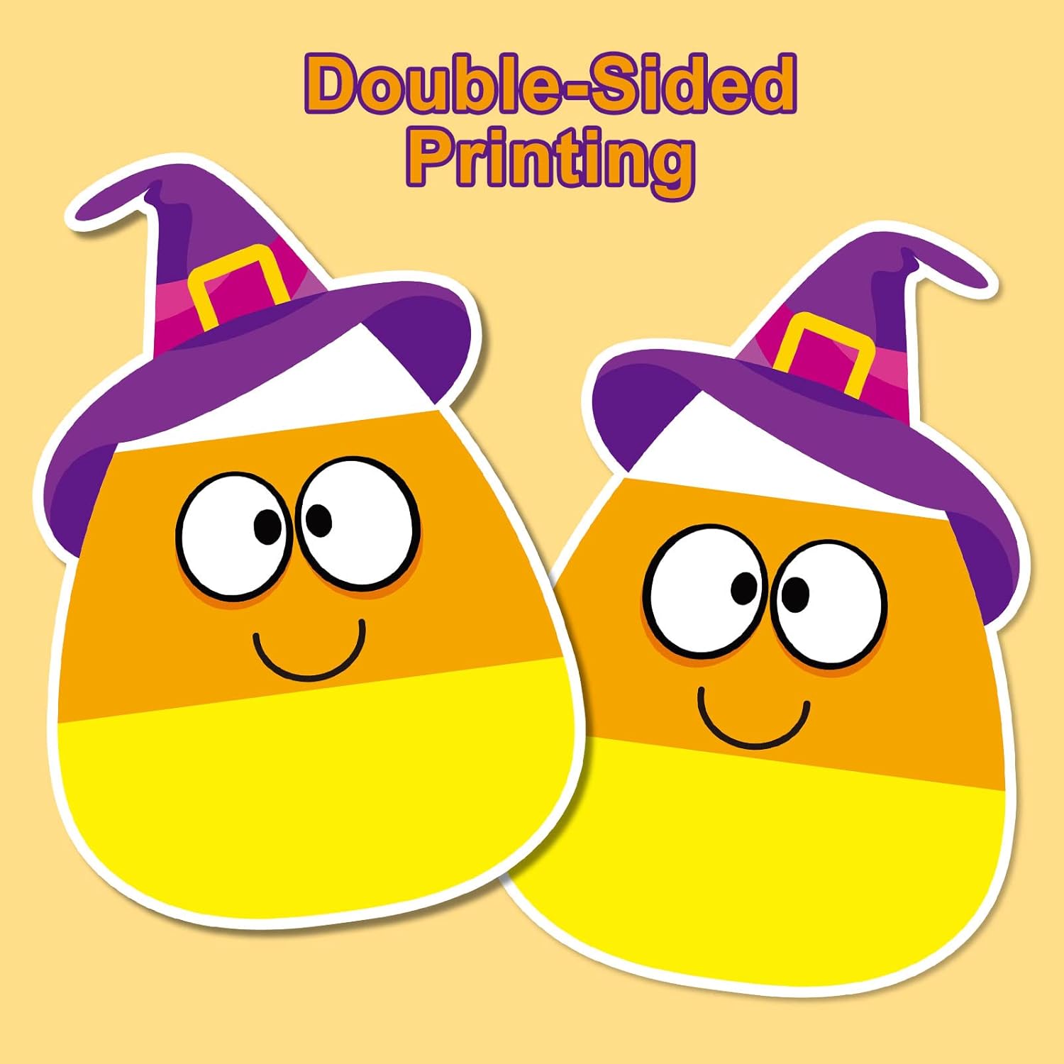 45 Halloween Cutouts with Glue Dots for Decor