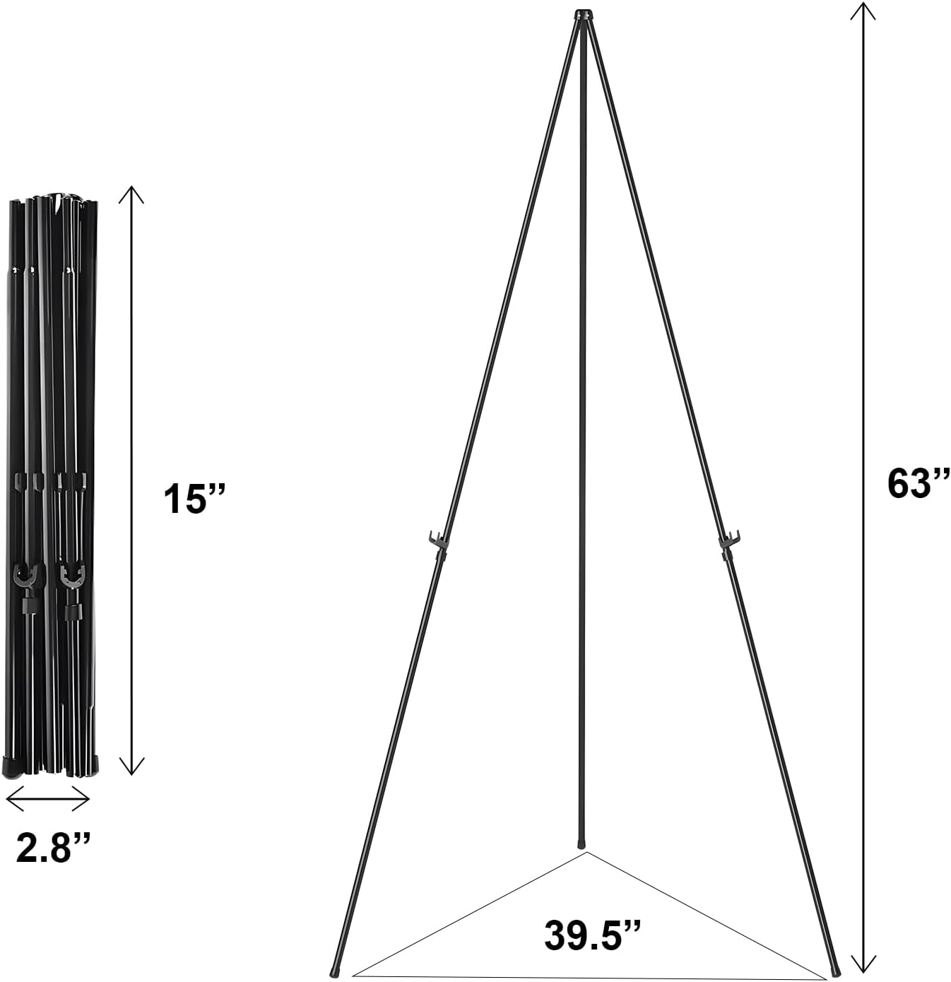 Folding Display Easel Stand 63 Inch Tall 6 Pack