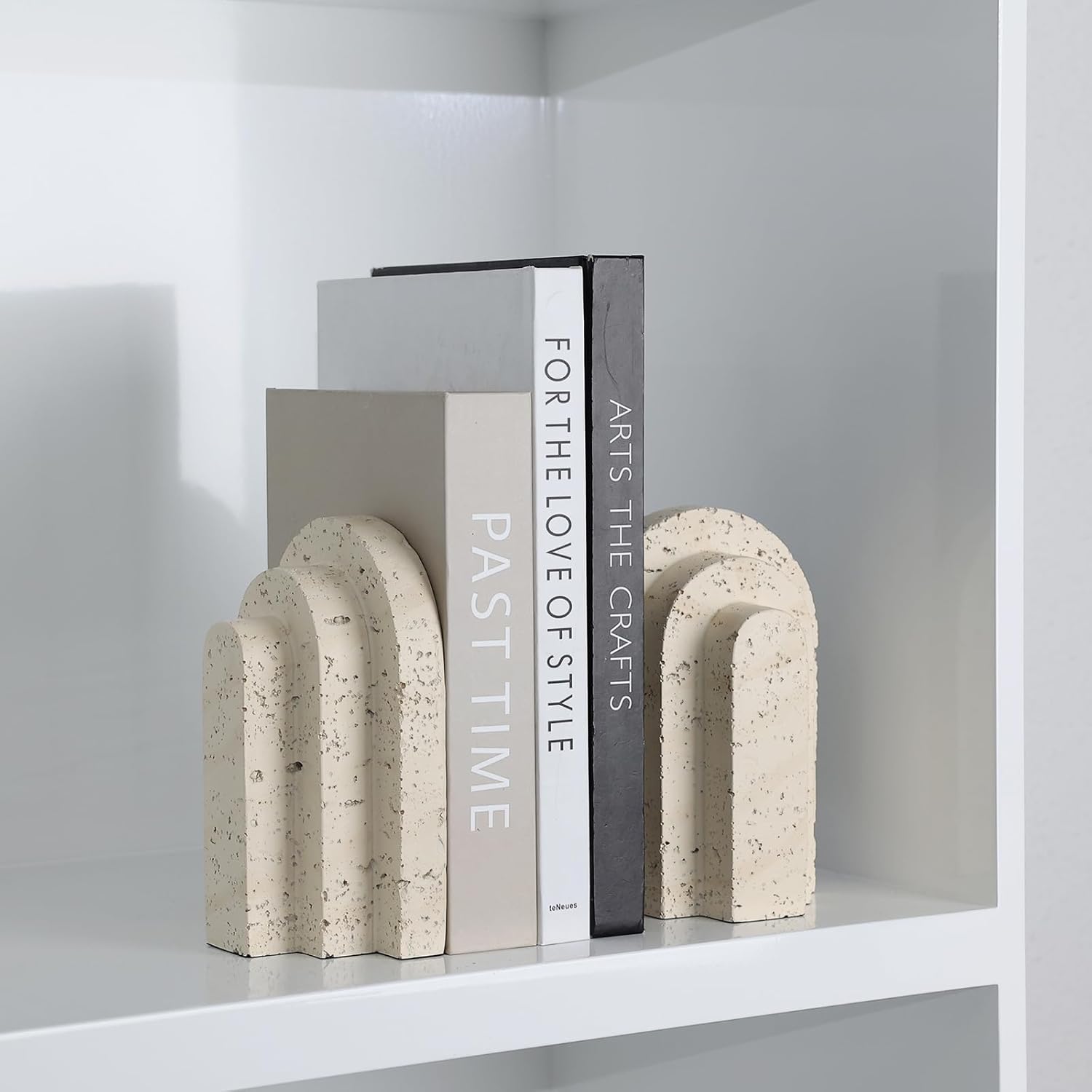 Durable Resin Bookends Set of 2 Office Shelf Decor