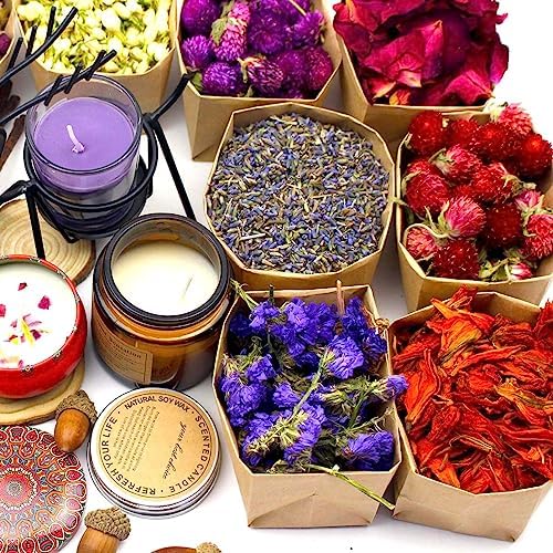 9 Bags Set of Natural Dried Flowers for Crafts