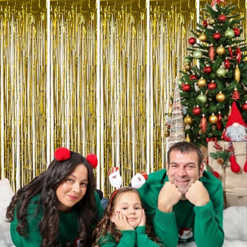 5 Pack Silver Foil Curtain Backdrop Photo Booth Props