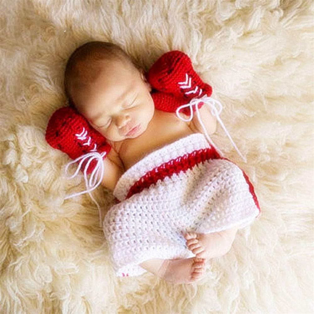 Brenaly Newborn Baby Photo Prop Set Crochet Gloves and Pants