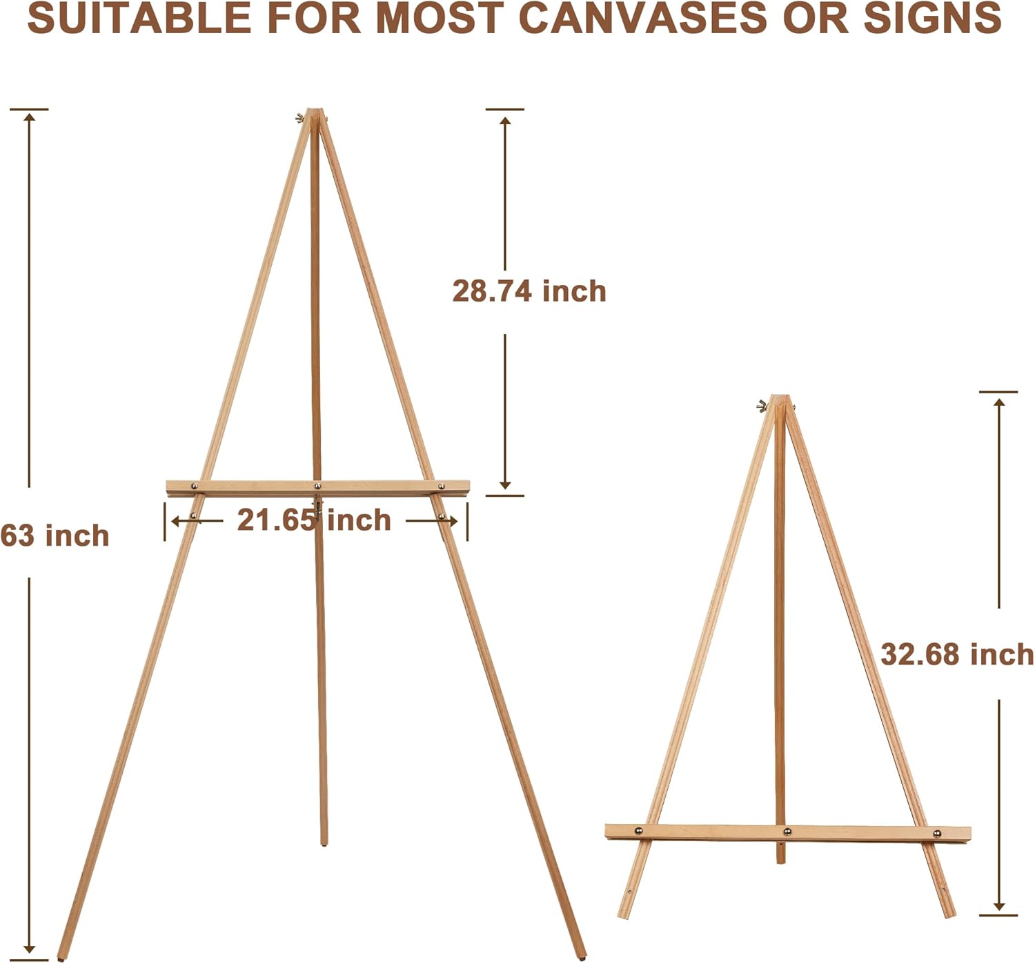 Wooden Easel Stand for Wedding Signs and Art Displays