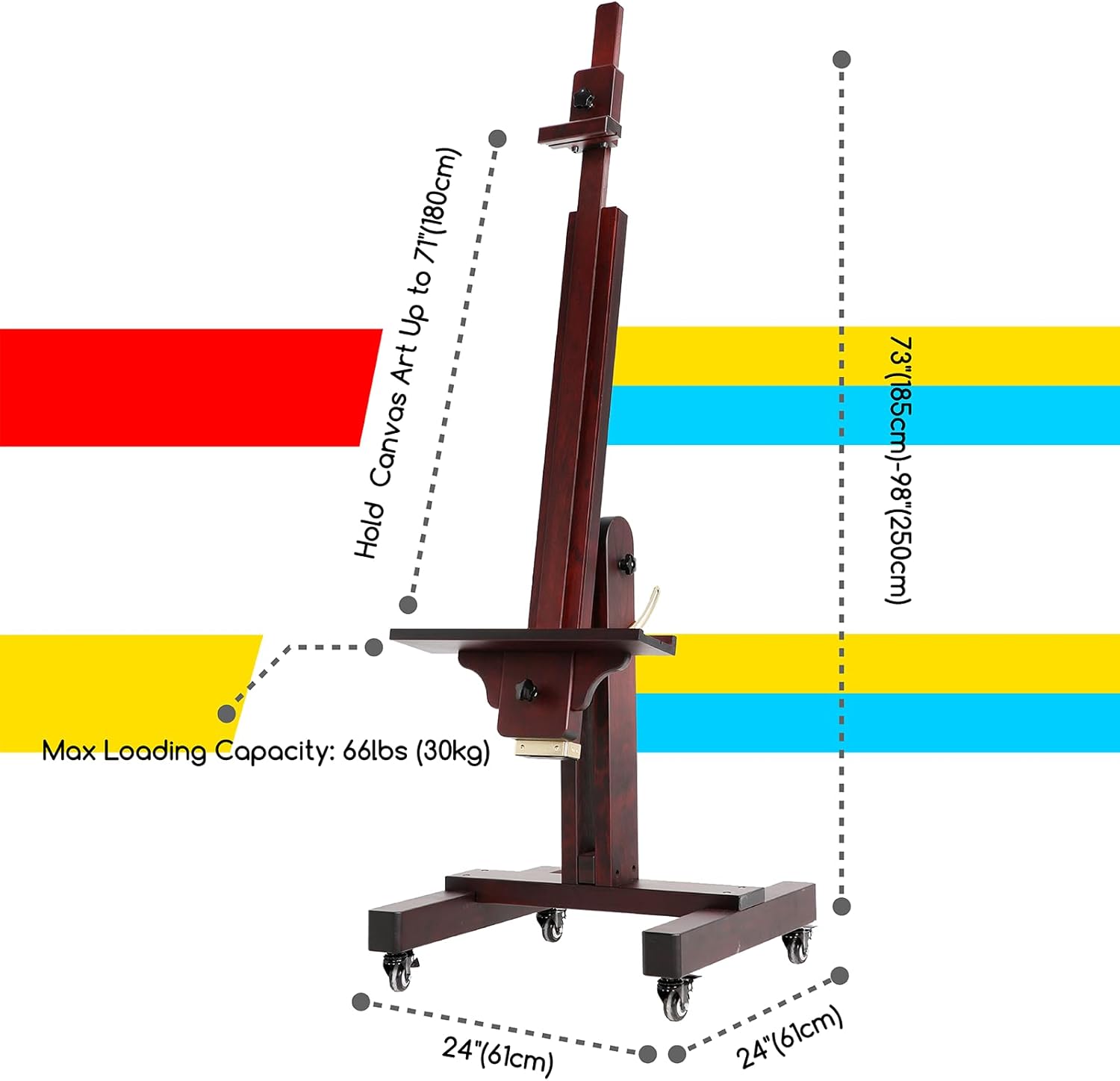 MEEDEN Heavy Duty Painting Easel for Large Canvas