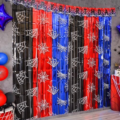 Spider Web Birthday Decorations 2 Pack Party Backdrops
