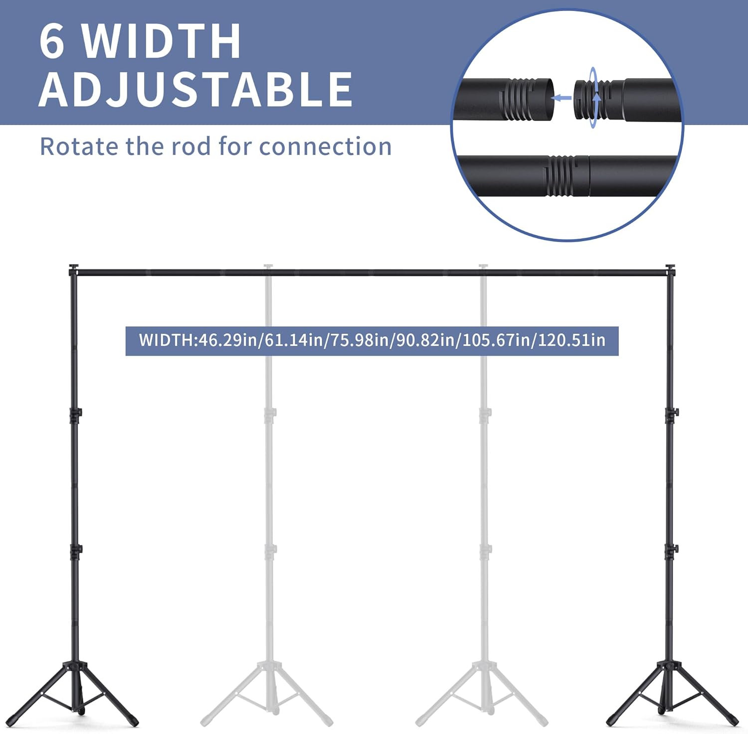 Adjustable Height and Width Backdrop Stand for Balloons Parties and Photo Sessions