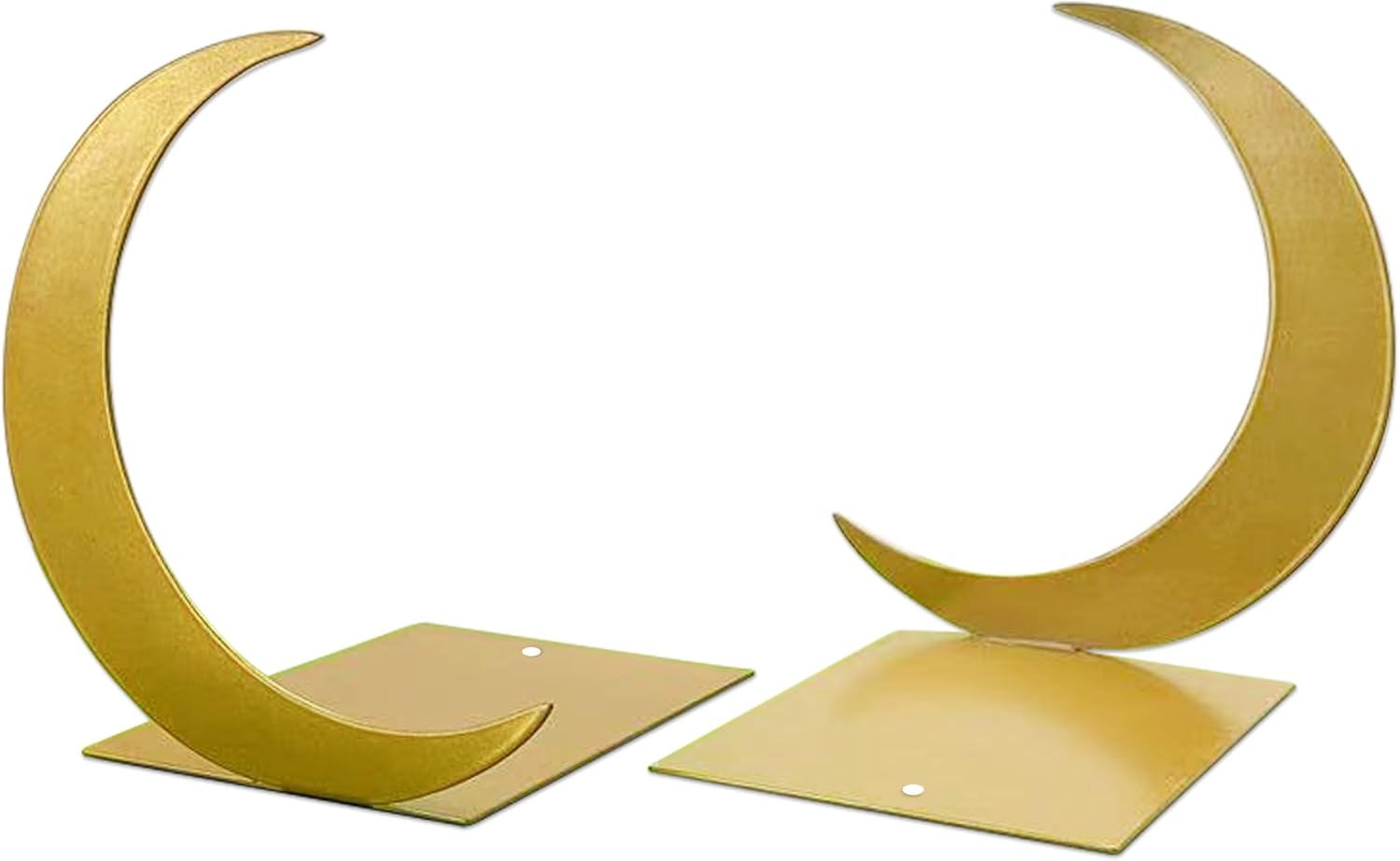 Ecqizer Moon Bookend Gold Bookends Decorative Bookends